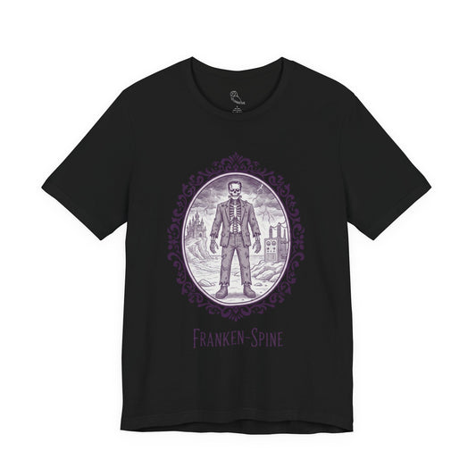 Franken-spine T-Shirt | Gothic Historical Tee, Skeleton Illustration