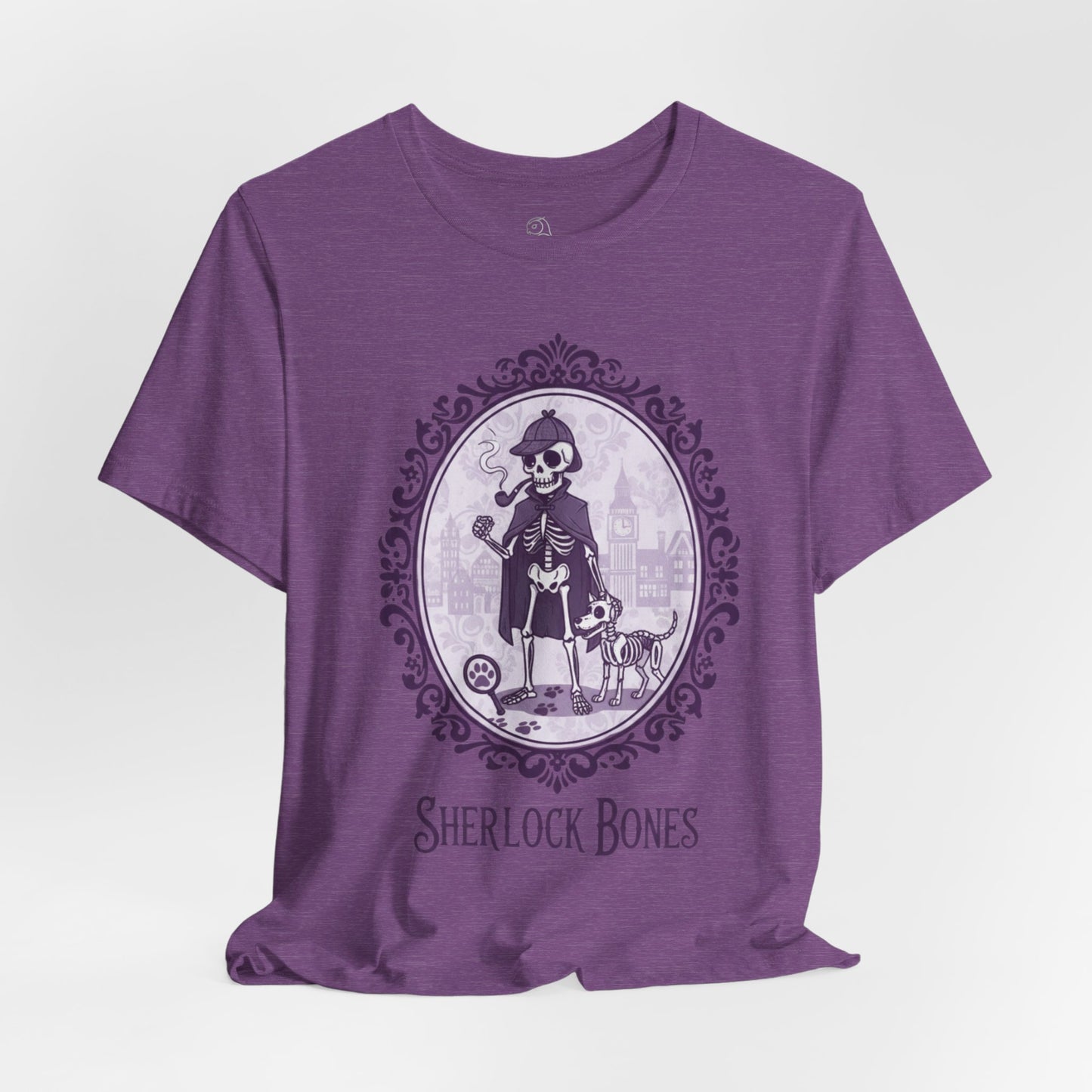 Sherlock Bones | Gothic Historical Tee, Skeleton Illustration