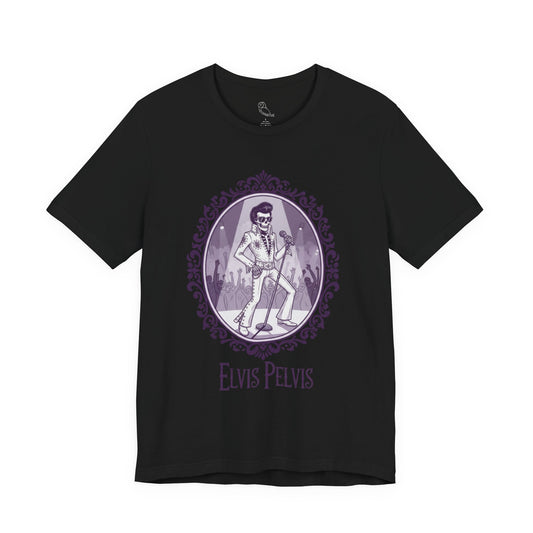 Elvis Pelvis | Gothic Historical Tee, Skeleton Illustration
