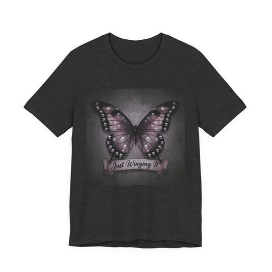 Just Winging It Butterfly tee | Butterfly Illustration Shirt, Graphic Tee