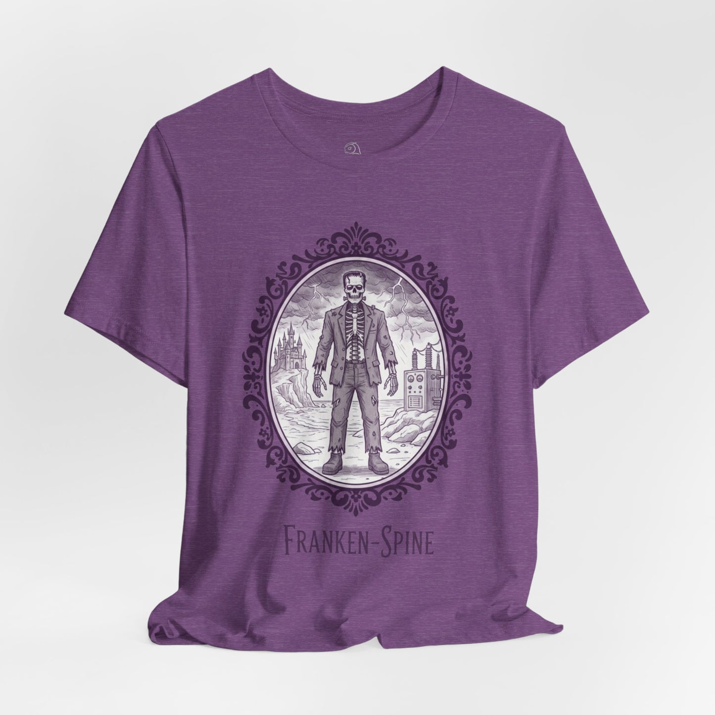 Franken-spine T-Shirt | Gothic Historical Tee, Skeleton Illustration