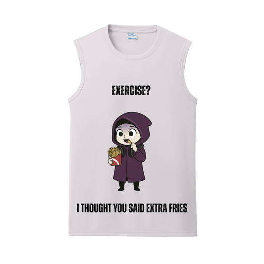 Exercise I Thought You Said Extra Fries Gym Tank | Introvert and Antisocial Apparel