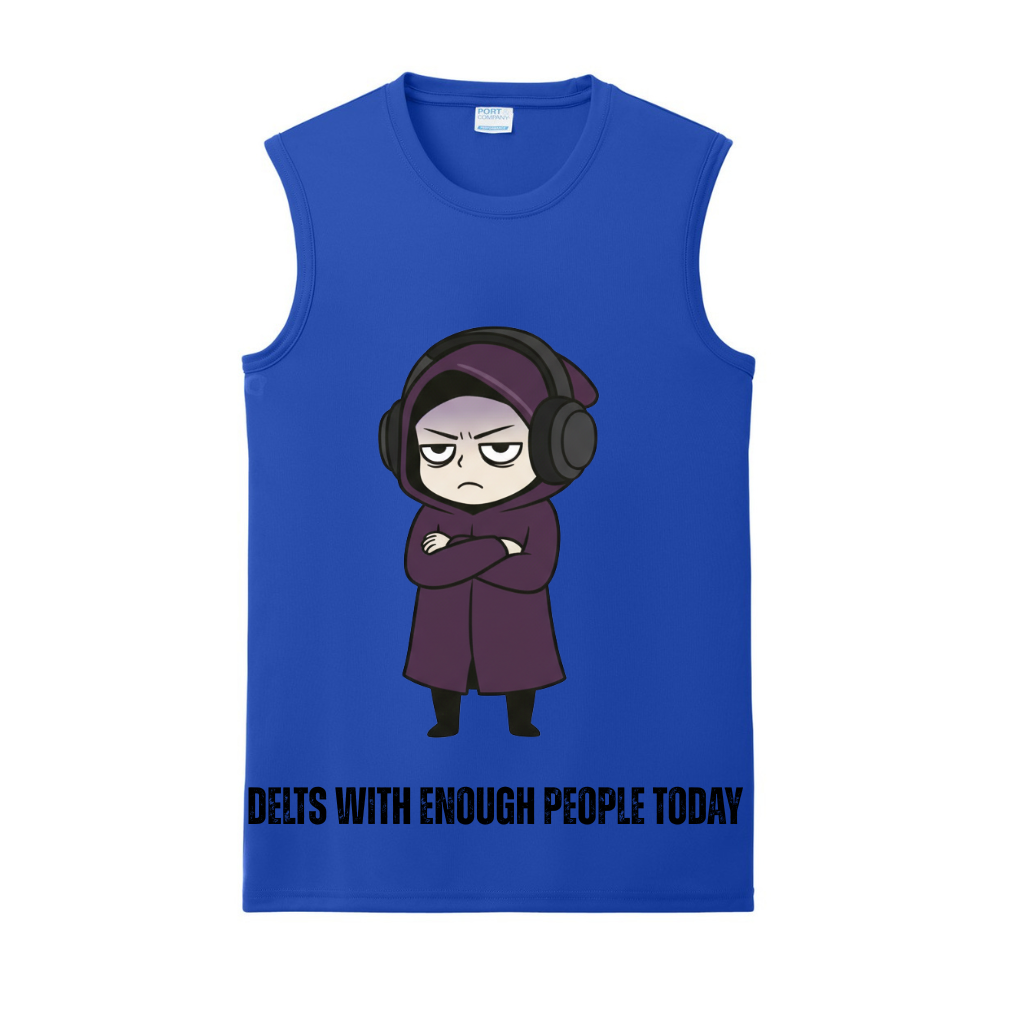 Delts With Enough People Gym Tank | Introvert and Antisocial Apparel