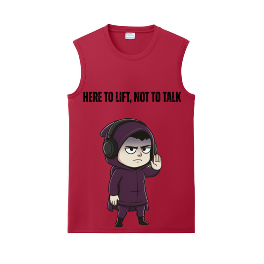 Here to Lift, Not Talk Gym Tank | Introvert and Antisocial Apparel