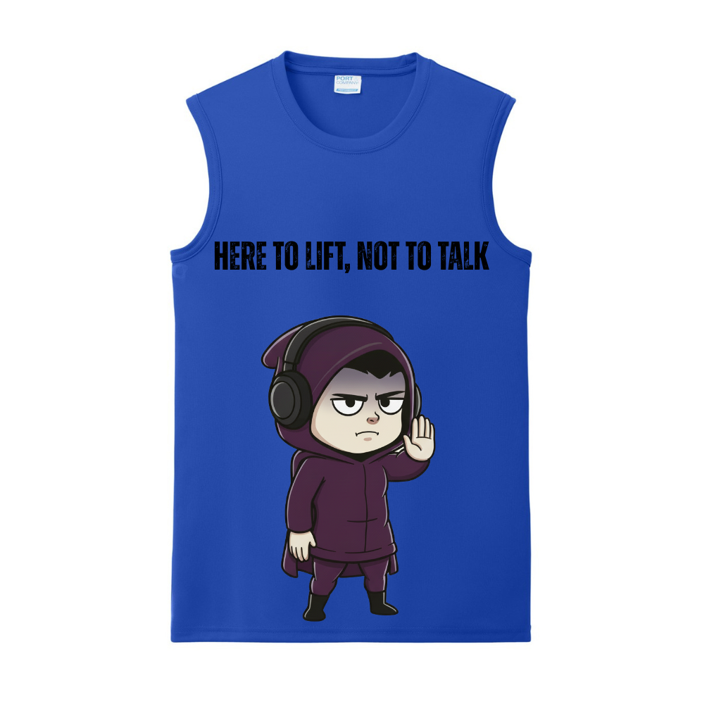 Here to Lift, Not Talk Gym Tank | Introvert and Antisocial Apparel