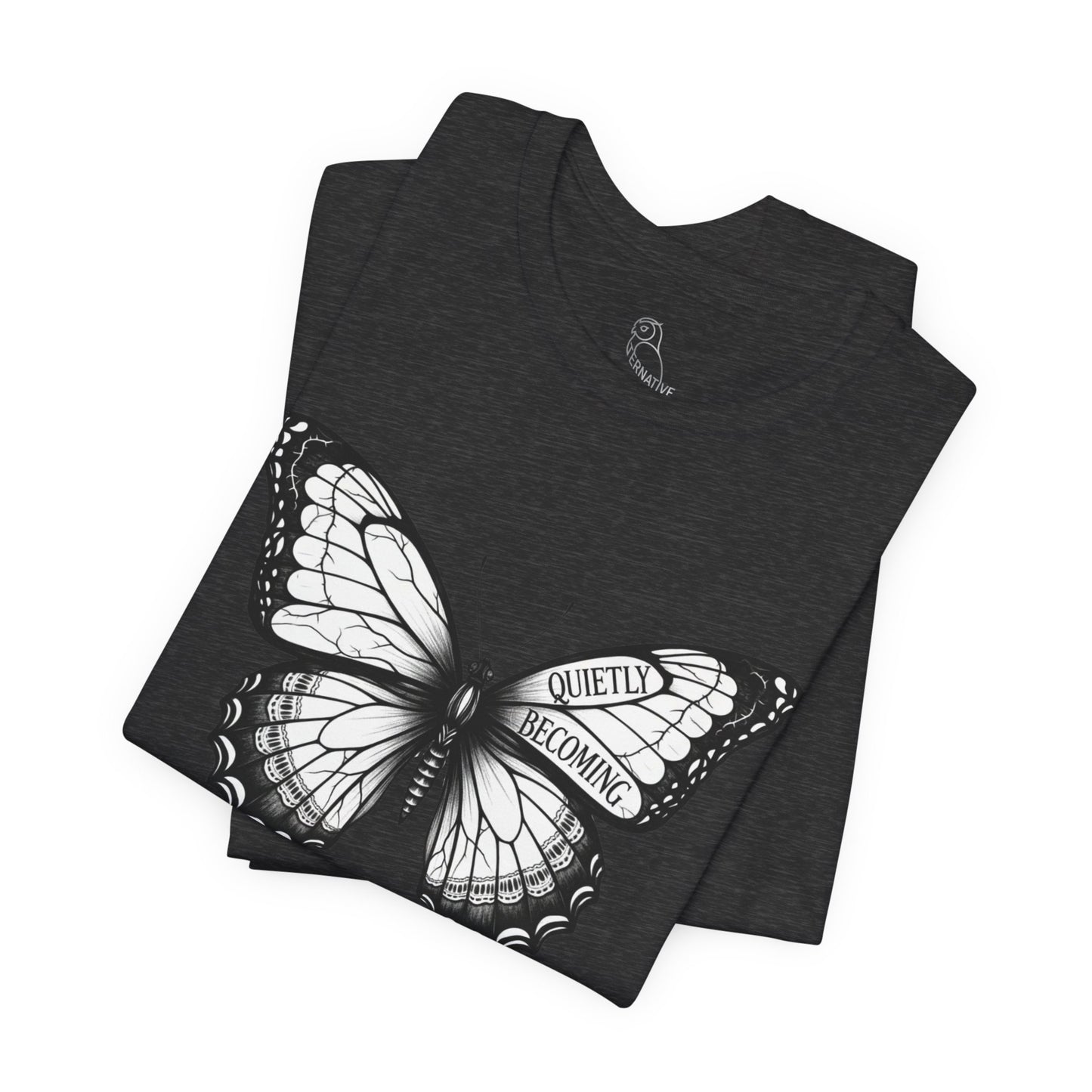 Quietly Becoming Butterfly tee | Butterfly Illustration Shirt, Graphic Tee