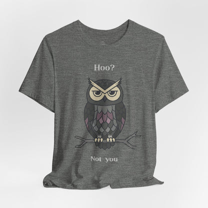 Owl 'Hoo? Not You' Tee | Owl Tee, Sarcastic Quote, Punny