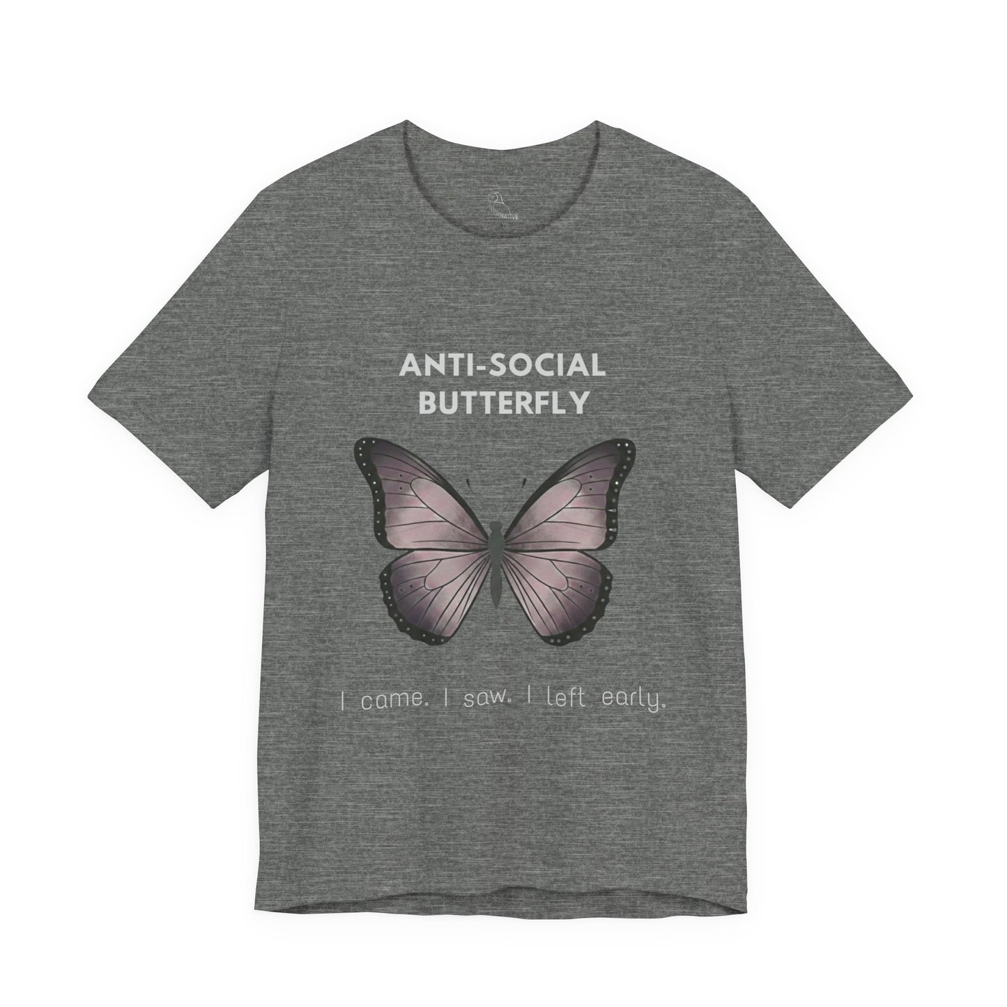 Anti-Social Butterfly tee | Butterfly Illustration Shirt, Graphic Tee