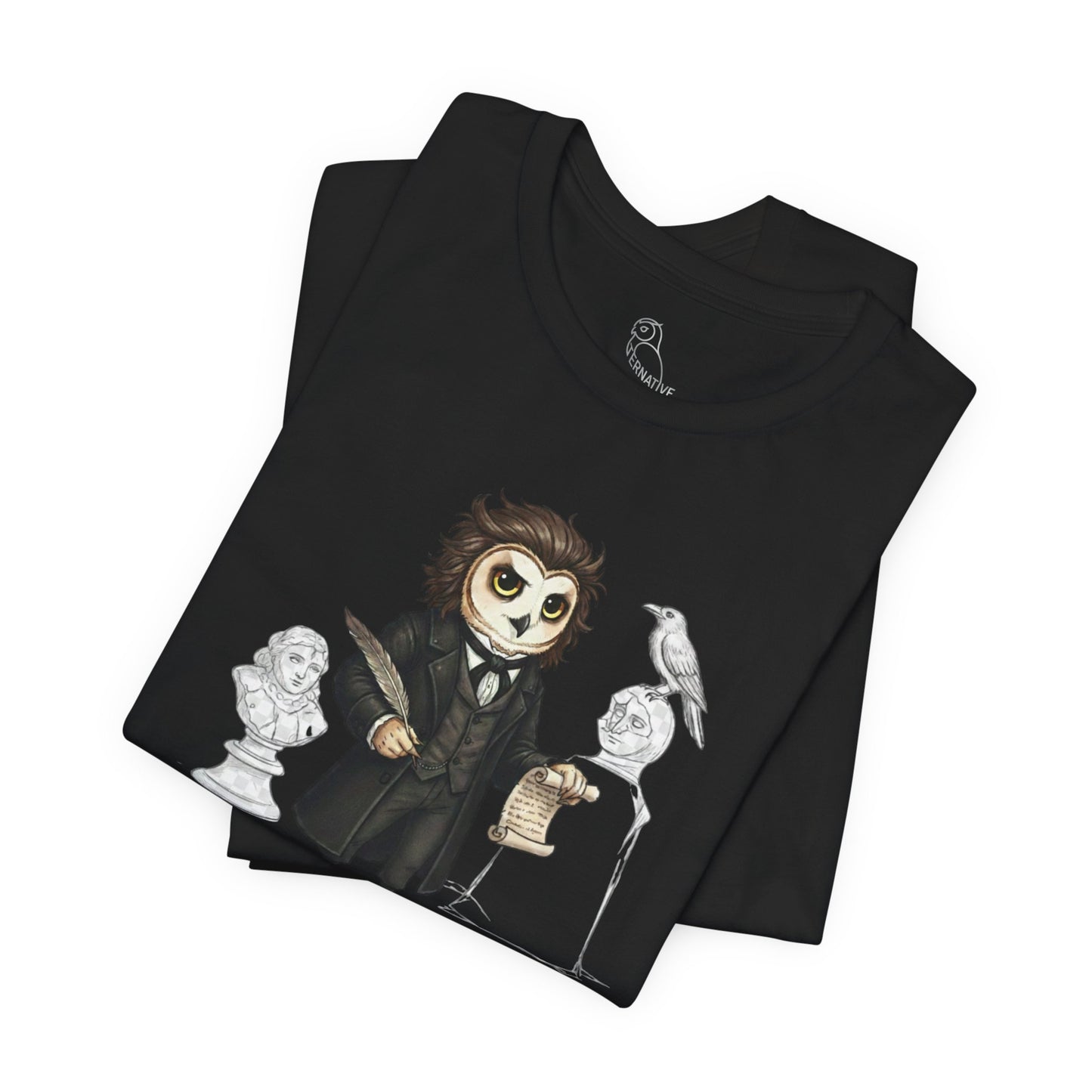 Edgar Owl-an Poe | Owl Graphical Tee