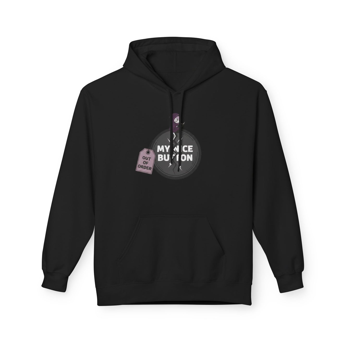 My Nice Button Is Broken  | Introvert Graphic Hoodie