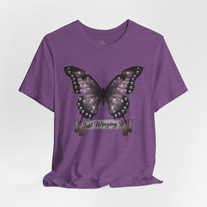 Just Winging It Butterfly tee | Butterfly Illustration Shirt, Graphic Tee