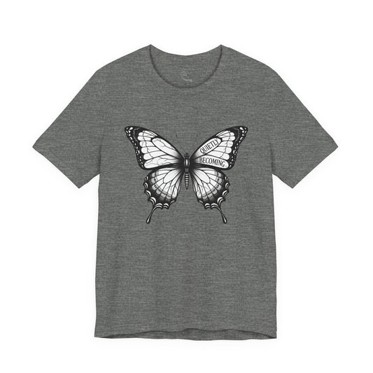 Quietly Becoming Butterfly tee | Butterfly Illustration Shirt, Graphic Tee