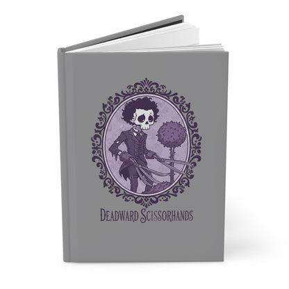 Deadward Scissorhands Journal | Hardcover Matte Notebook, Gothic Skeleton Illustration