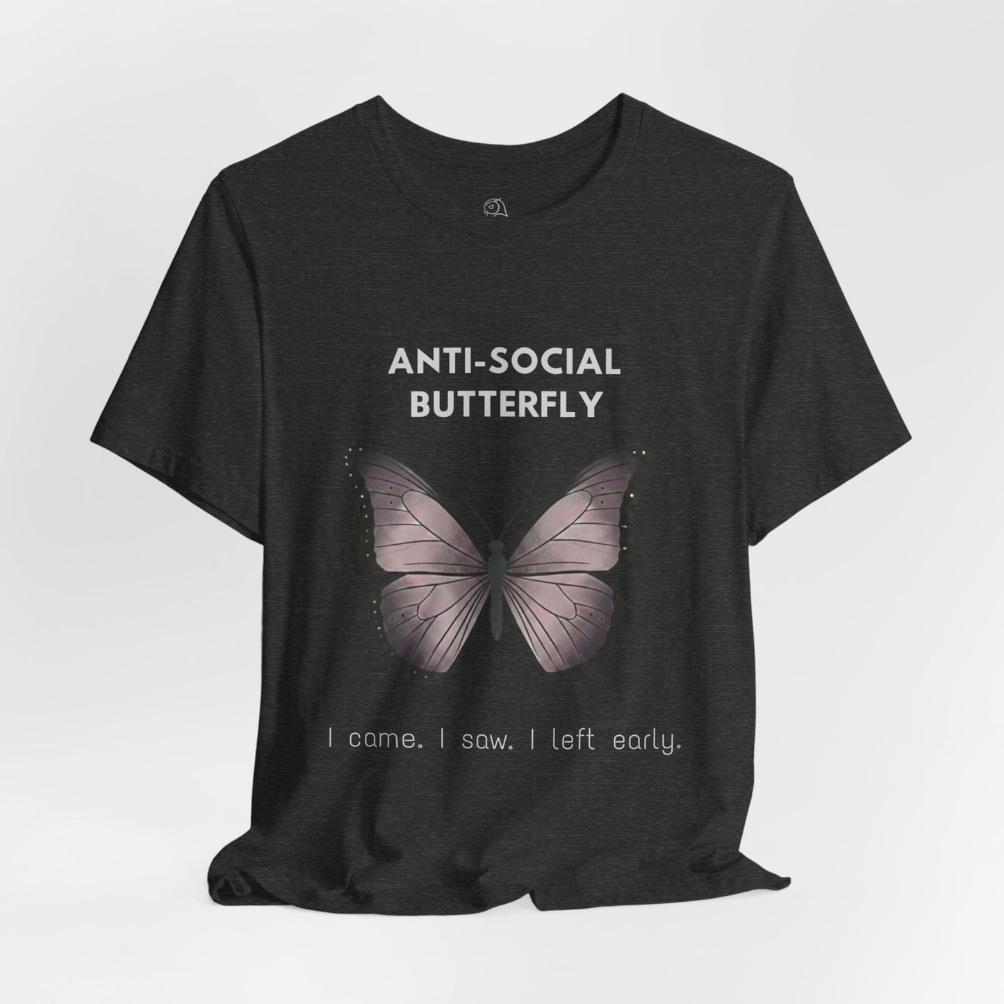 Anti-Social Butterfly tee | Butterfly Illustration Shirt, Graphic Tee