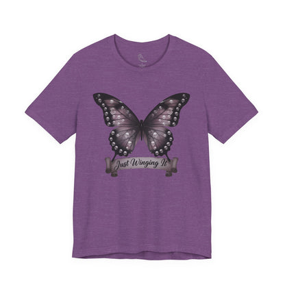 Just Winging It Butterfly tee | Butterfly Illustration Shirt, Graphic Tee