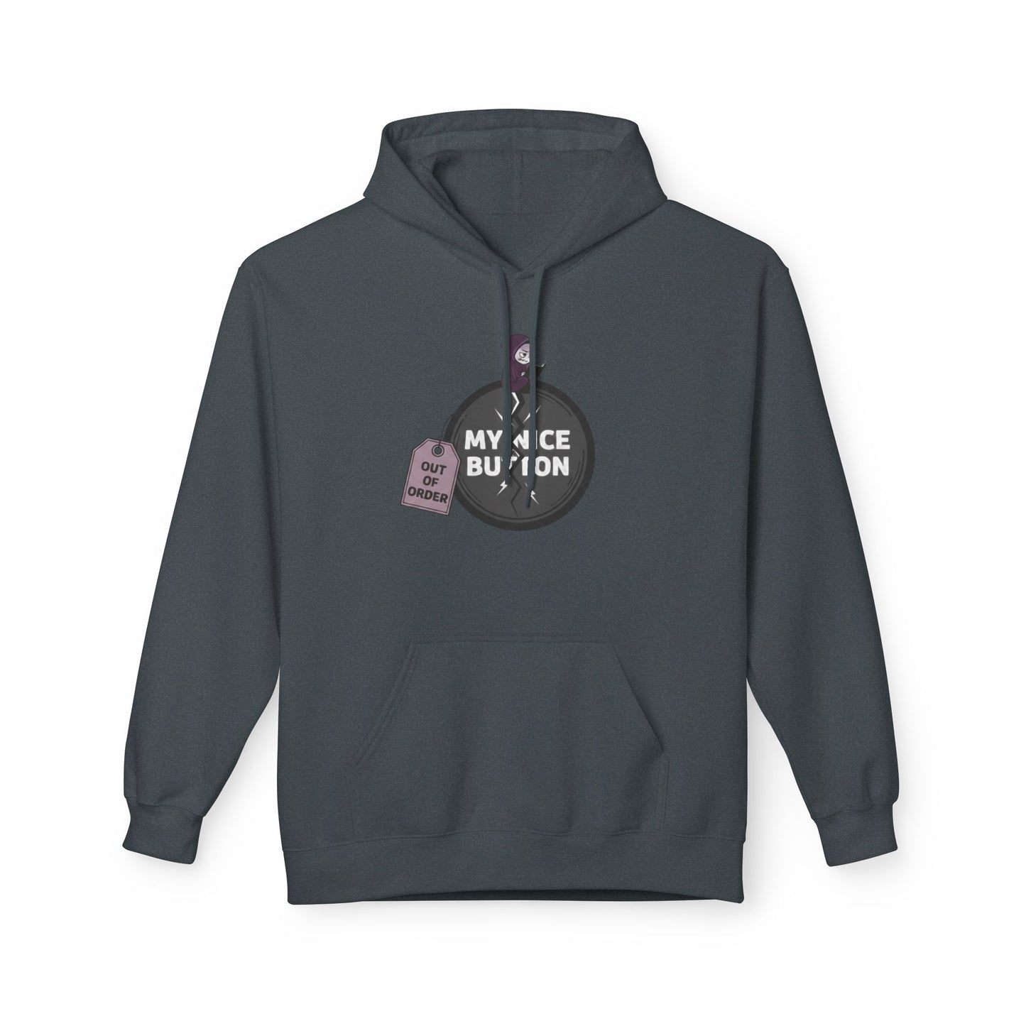 My Nice Button Is Broken  | Introvert Graphic Hoodie