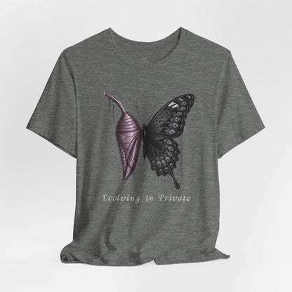 Evolving in Private Butterfly tee | Butterfly Illustration Shirt, Graphic Tee
