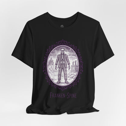 Franken-spine T-Shirt | Gothic Historical Tee, Skeleton Illustration