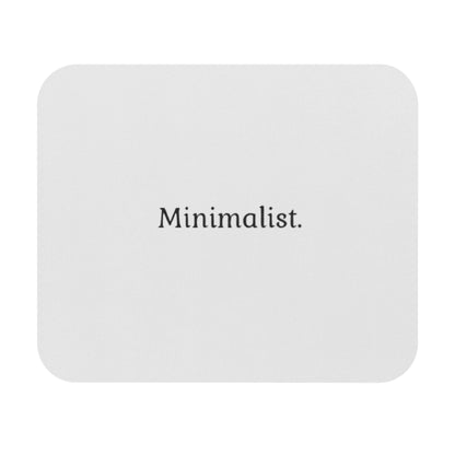White Minimalist. mouse pad | Rectangle desk mousepad, simple typography
