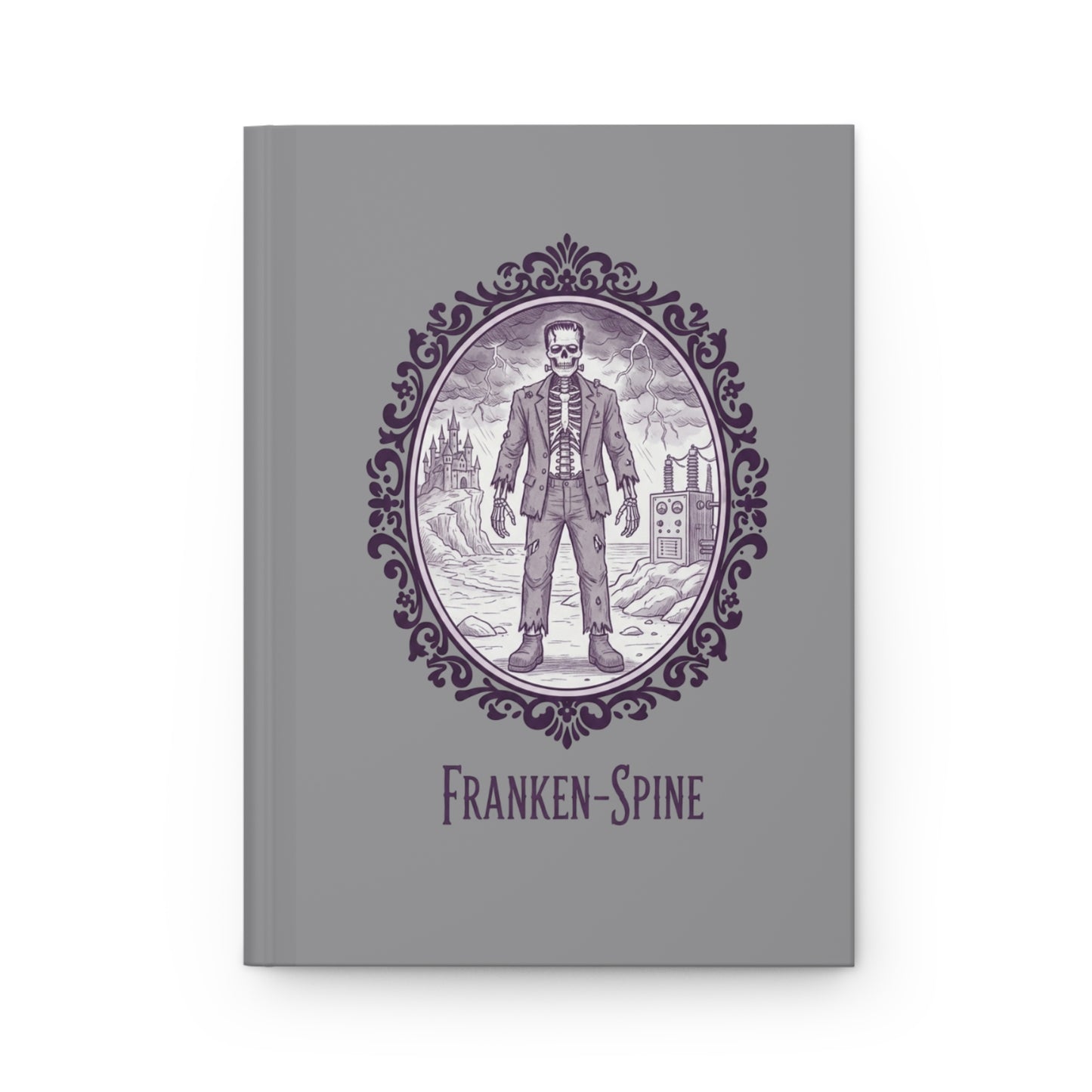 Franken-Spine illustration Hardcover Journal | Gothic Victorian skeleton notebook