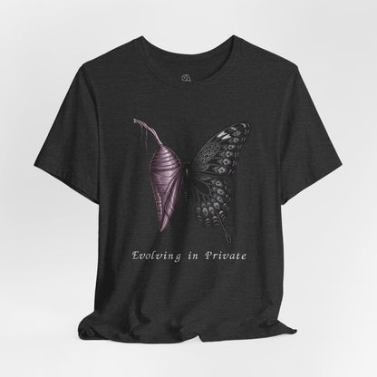 Evolving in Private Butterfly tee | Butterfly Illustration Shirt, Graphic Tee