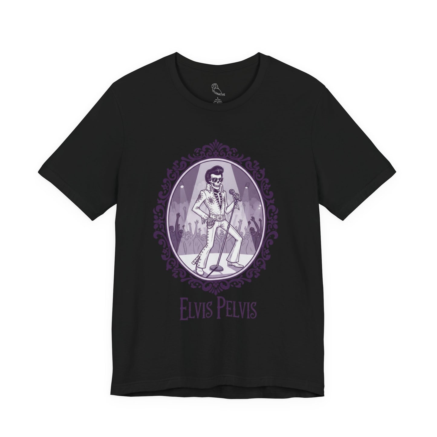 Elvis Pelvis | Gothic Historical Tee, Skeleton Illustration
