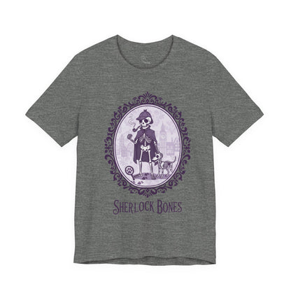 Sherlock Bones | Gothic Historical Tee, Skeleton Illustration
