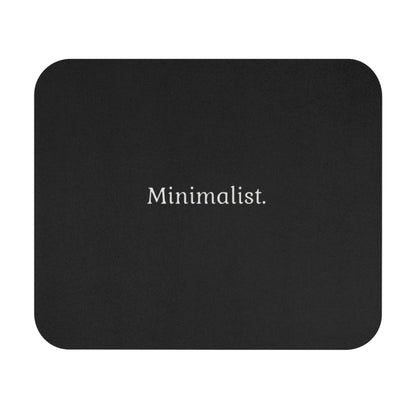 Black Minimalist. mouse pad | Rectangle desk mousepad, simple typography
