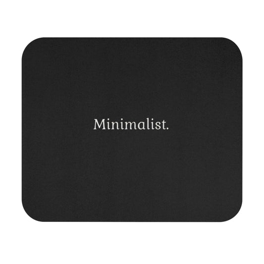 Black Minimalist. mouse pad | Rectangle desk mousepad, simple typography