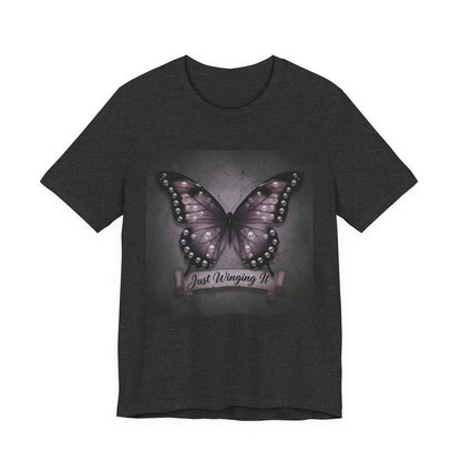 Just Winging It Butterfly tee | Butterfly Illustration Shirt, Graphic Tee