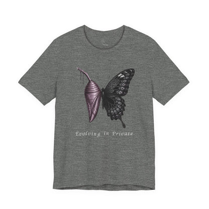 Evolving in Private Butterfly tee | Butterfly Illustration Shirt, Graphic Tee