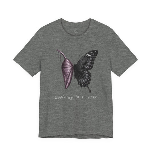 Evolving in Private Butterfly tee | Butterfly Illustration Shirt, Graphic Tee