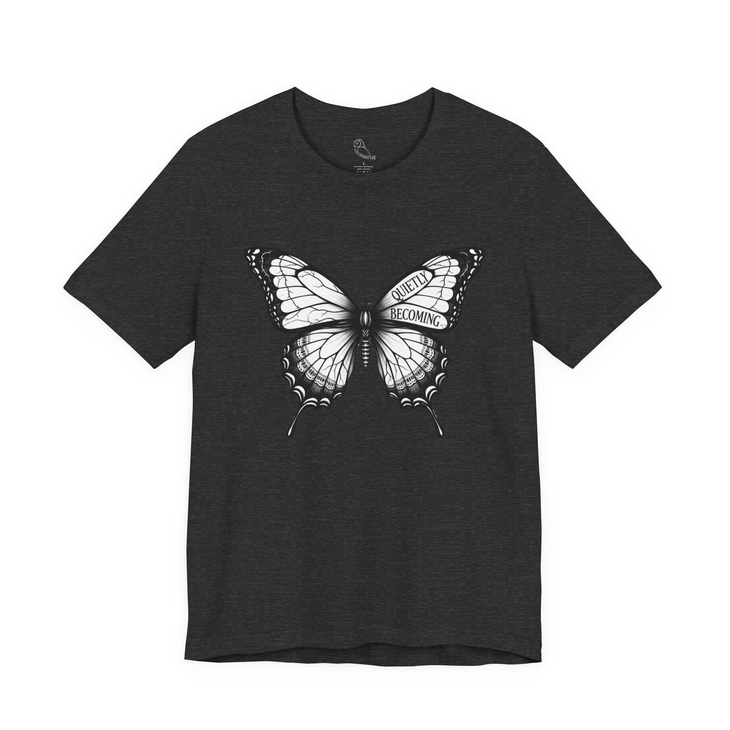 Quietly Becoming Butterfly tee | Butterfly Illustration Shirt, Graphic Tee