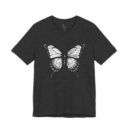 Quietly Becoming Butterfly tee | Butterfly Illustration Shirt, Graphic Tee