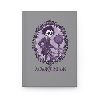 Deadward Scissorhands Journal | Hardcover Matte Notebook, Gothic Skeleton Illustration