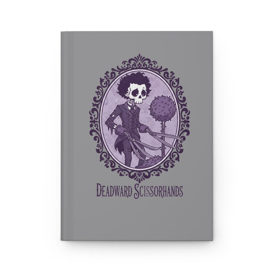 Deadward Scissorhands Journal | Hardcover Matte Notebook, Gothic Skeleton Illustration