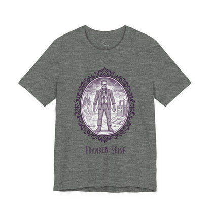 Franken-spine T-Shirt | Gothic Historical Tee, Skeleton Illustration