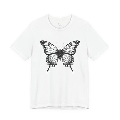 Quietly Becoming Butterfly tee | Butterfly Illustration Shirt, Graphic Tee