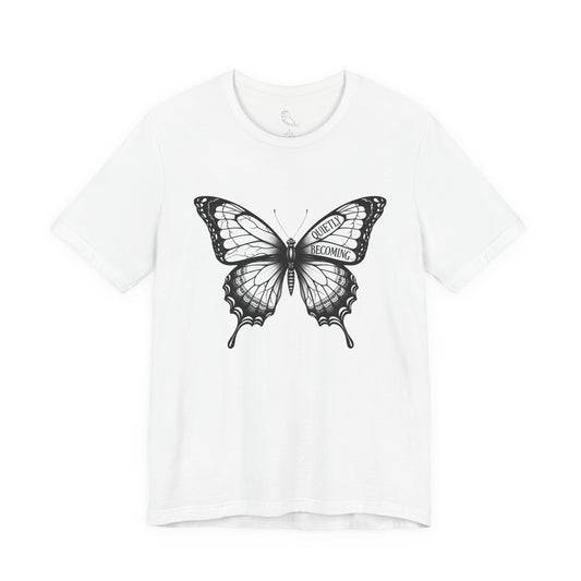 Quietly Becoming Butterfly tee | Butterfly Illustration Shirt, Graphic Tee
