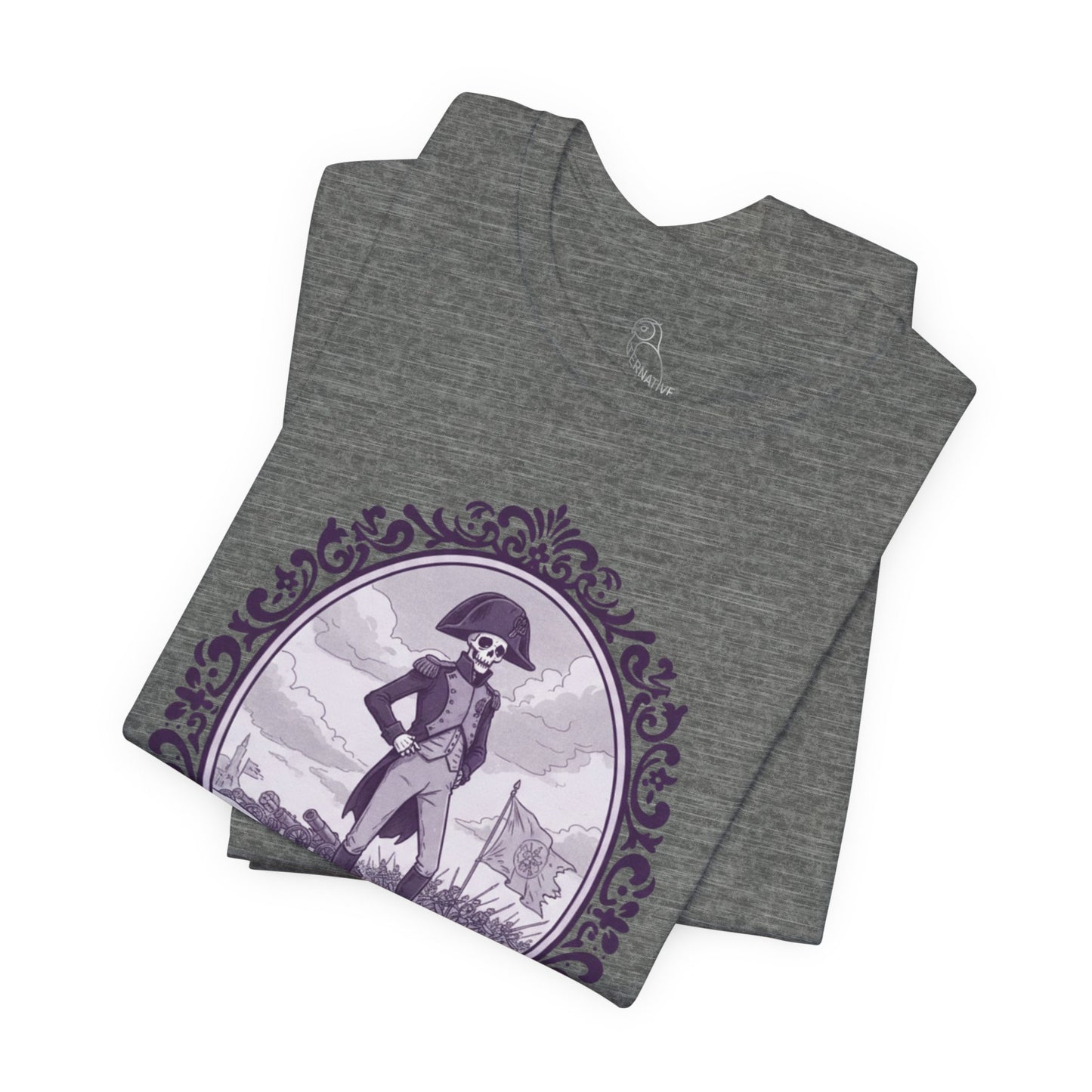 Napoleon Bone-Aparte T-Shirt | Gothic Historical Tee, Skeleton Illustration