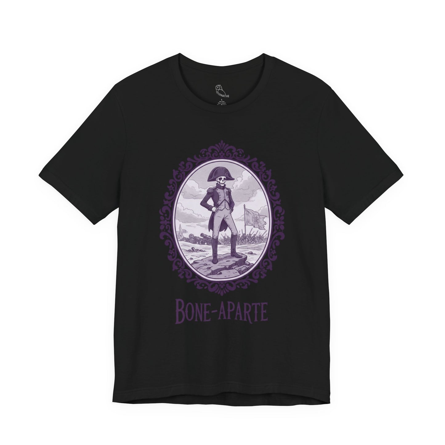 Napoleon Bone-Aparte T-Shirt | Gothic Historical Tee, Skeleton Illustration