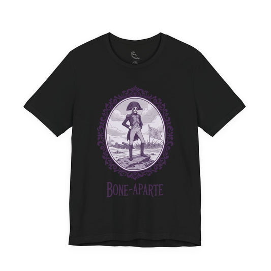 Napoleon Bone-Aparte T-Shirt | Gothic Historical Tee, Skeleton Illustration