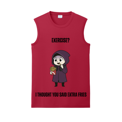 Exercise I Thought You Said Extra Fries Gym Tank | Introvert and Antisocial Apparel