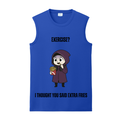 Exercise I Thought You Said Extra Fries Gym Tank | Introvert and Antisocial Apparel