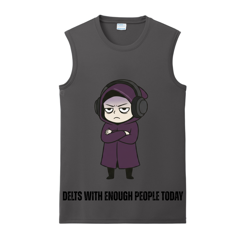 Delts With Enough People Gym Tank | Introvert and Antisocial Apparel