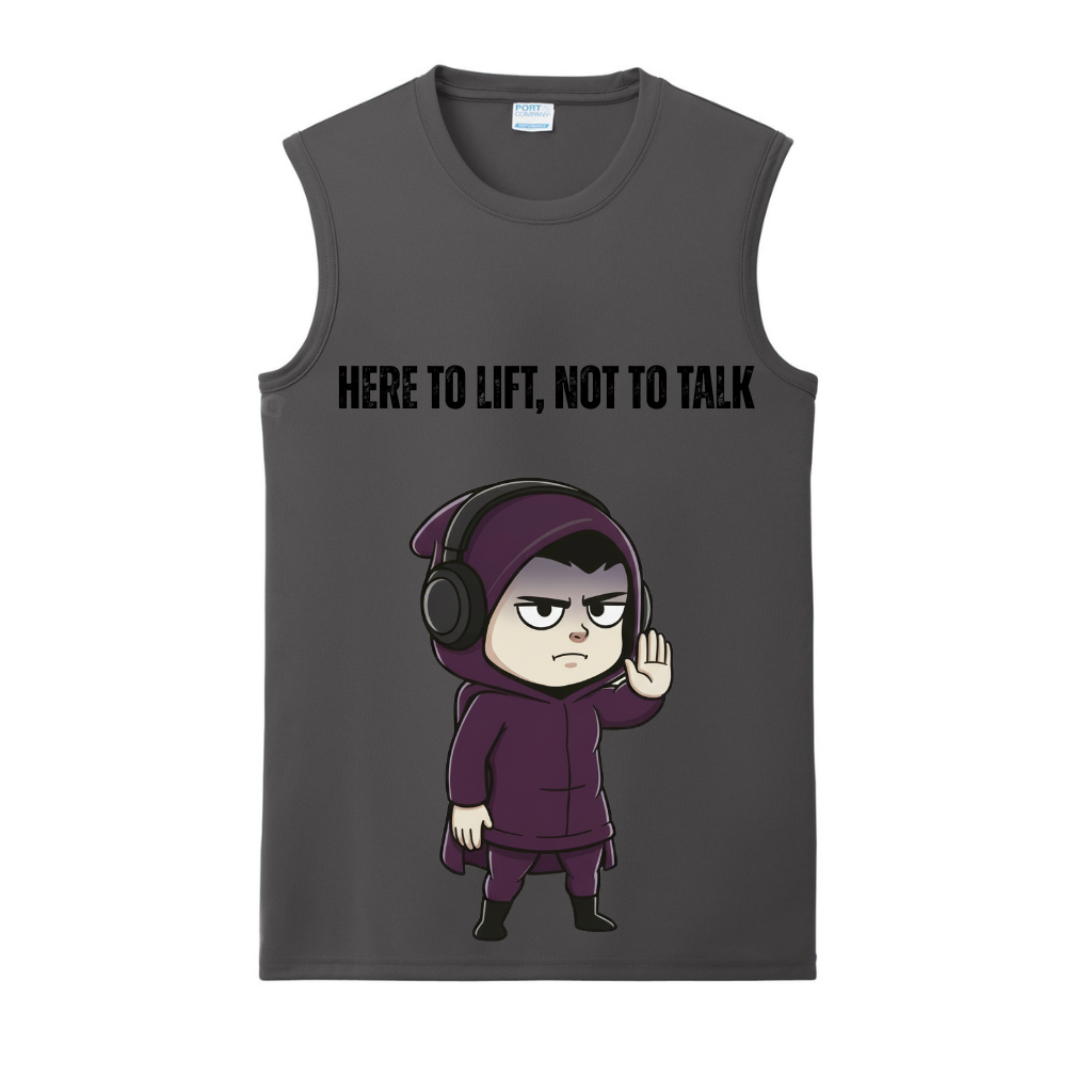 Here to Lift, Not Talk Gym Tank | Introvert and Antisocial Apparel