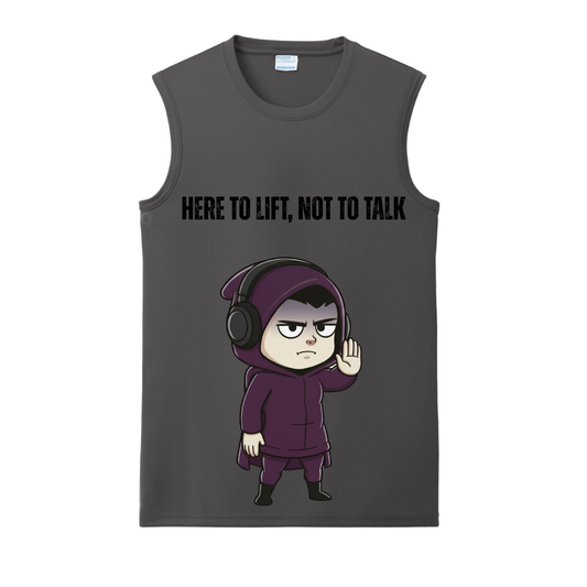 Here to Lift, Not Talk Gym Tank | Introvert and Antisocial Apparel