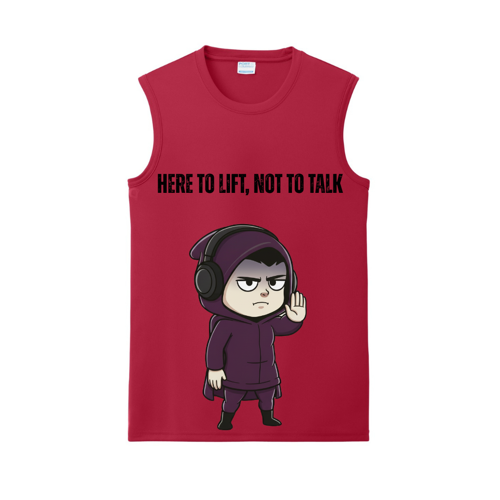 Here to Lift, Not Talk Gym Tank | Introvert and Antisocial Apparel