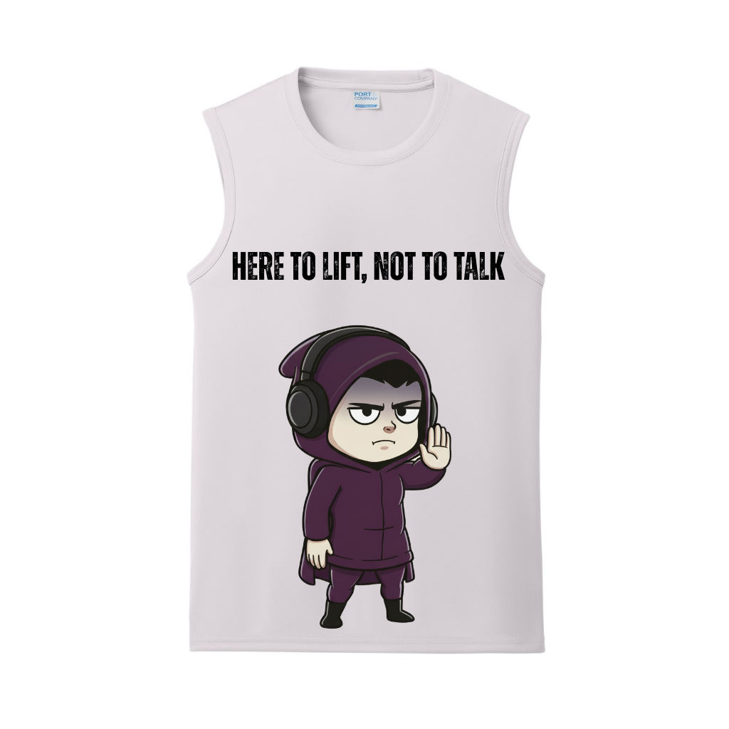 Here to Lift, Not Talk Gym Tank | Introvert and Antisocial Apparel