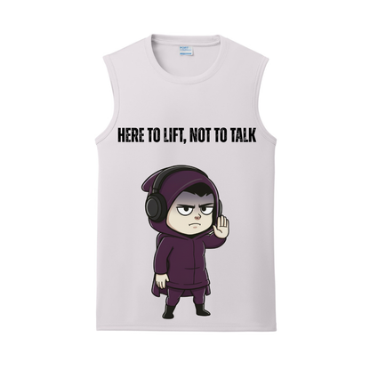 Here to Lift, Not Talk Gym Tank | Introvert and Antisocial Apparel